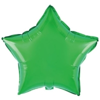 Balónik fóliový Hviezda zelená 45 cm