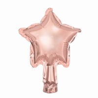 Balónik fóliový Hviezdička Rose Gold 12 cm, 25 ks