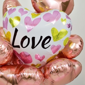Balónek fóliový Srdce "Love" 62 cm