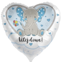 Balnek fliov Srdce Vtej doma Slon modr 43 cm