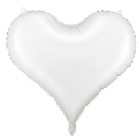 Balónik fóliový Srdce biele 61 x 53 cm