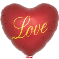 Balónik fóliový Srdce červené "Love" 63 cm