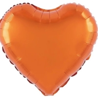 Balónik fóliový Srdce oranžové 45 cm