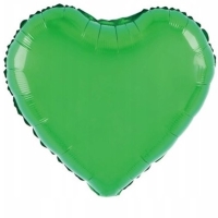 Balónik fóliový Srdce zelené 45 cm