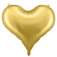 Balónik fóliový Srdce zlaté 61 x 53 cm