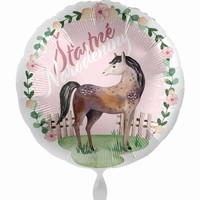Balónik fóliový Šťastné narodeniny Koník 43 cm
