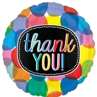 Balónek fóliový Thank You barevný 46 cm