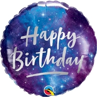 Balónik fóliový Vesmír "Happy birthday" 46 cm