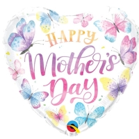 Balónik fóliový "Happy Mother's Day" Motýle 46 cm