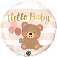 Balónik fóliový "Hello baby" medvedík 45 cm