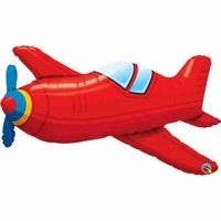 Balónik fóliový červené lietadlo 86 cm