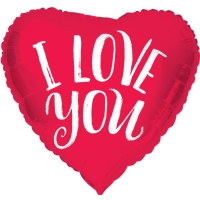 Balnik fliov erven srdce "I love you" 45 cm