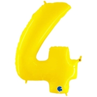 Balónik fóliový číslica 4 žltá 102 cm