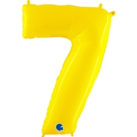 Balónik fóliový číslica 7 žltá 102 cm