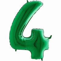 Balónik fóliový číslica zelená 4 1 ks