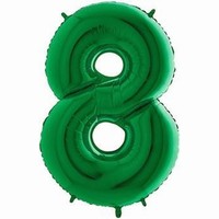 Balónik fóliový číslica zelená 8 1 ks