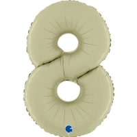 Balónik fóliový číslo 8 Saténová oliva 102 cm