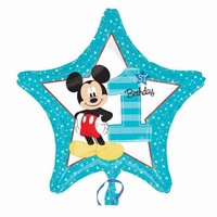 Balónek fóliový hvězda Mickey Mouse 1. narozeniny