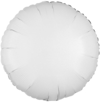 Balónik fóliový metalický kruh biely 43 cm