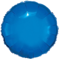 Balónik fóliový metalický kruh modrý 43 cm