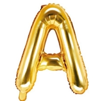 Balónik fóliový písmeno A zlaté 35 cm