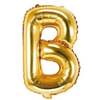 Balónik fóliový písmeno B zlaté 35 cm