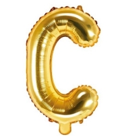 Balónik fóliový písmeno C zlaté 35 cm