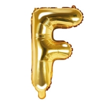 Balónik fóliový písmeno F zlaté 35 cm