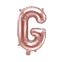 Balónik fóliový písmeno G Rose Gold 35 cm