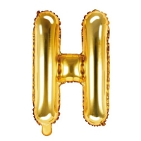 Balónik fóliový písmeno H zlaté 35 cm
