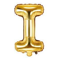 Balónik fóliový písmeno I zlaté 35 cm