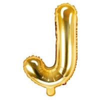 Balónik fóliový písmeno J zlaté 35 cm