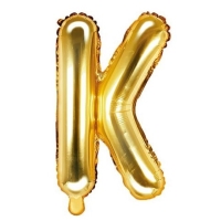 Balónik fóliový písmeno K zlaté 35 cm