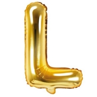 Balónik fóliový písmeno L zlaté 35 cm
