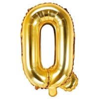 Balónik fóliový písmeno Q zlaté 35 cm