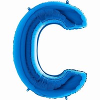 Balónik fóliový písmeno modré C 102 cm