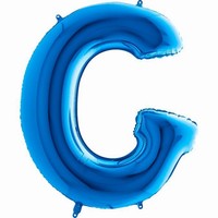 Balónik fóliový písmeno modré G 102 cm