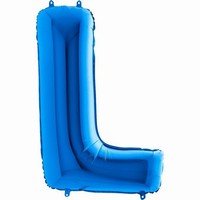 Balónik fóliový písmeno modré L 102 cm