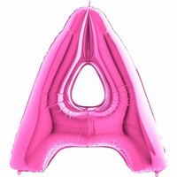 Balónik fóliový písmeno ružové A 102 cm