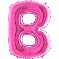 Balónik fóliový písmeno ružové B 102 cm