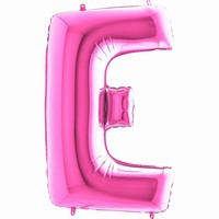 Balónik fóliový písmeno ružové E 102 cm
