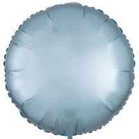 Balónik fóliový saténový kruh pastelovo modrý 43 cm