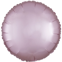 Balónik fóliový saténový kruh pastelovo ružový 43 cm