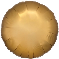 Balónik fóliový saténový kruh zlatý 43 cm