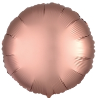 Balónik fóliový saténový kruh ružovo medený 43 cm