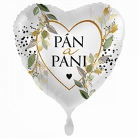 Balónik fóliový srdce "Pán & Pani" 43 cm