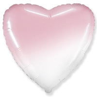 Balónik fóliový srdce (bielo-ružový gradient) Jumbo 81 cm