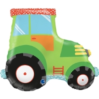 Balónik fóliový zelený Traktor 69 cm