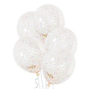 Bal�nky latexov� transparentn� s kuli�kami Multicolor 30 cm 3 ks