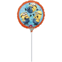 Balónik na tyčke plnený vzduchom Mimoni 23 cm